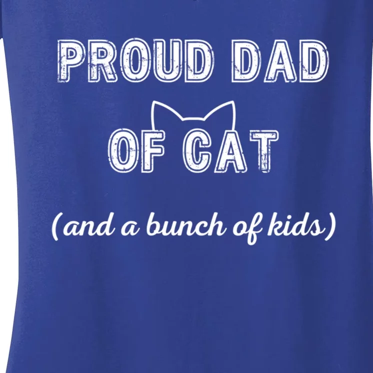 Cat Dad Dad Of Cat Proud Dad New Father Cat FatherS Day Gift Women's V-Neck T-Shirt