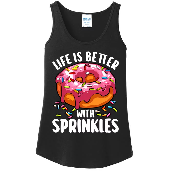 Cool Donut Design For Women Doughnut Donut Lover Ladies Essential Tank