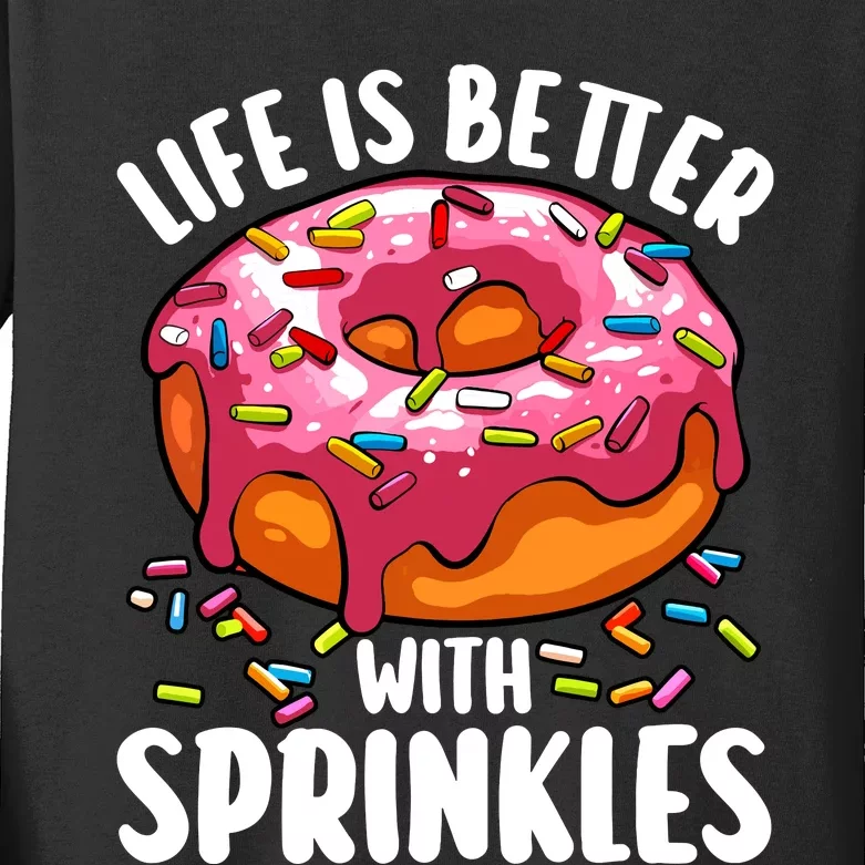 Cool Donut Design For Women Doughnut Donut Lover Kids Long Sleeve Shirt