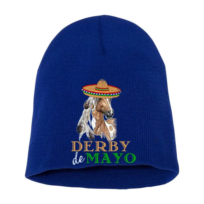 Cinco De Derby Gift Mexican Kentucky Horse Race Meaningful Gift Short Acrylic Beanie