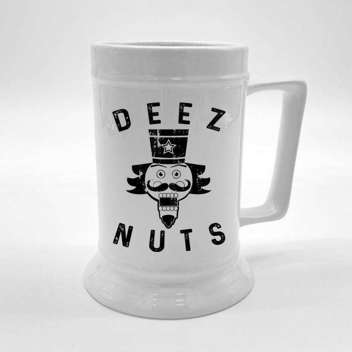 Crazy Dog Deez Nuts Funny Front & Back Beer Stein