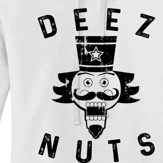 Crazy Dog Deez Nuts Funny Women's Pullover Hoodie