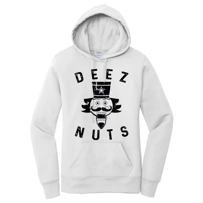 Crazy Dog Deez Nuts Funny Women's Pullover Hoodie