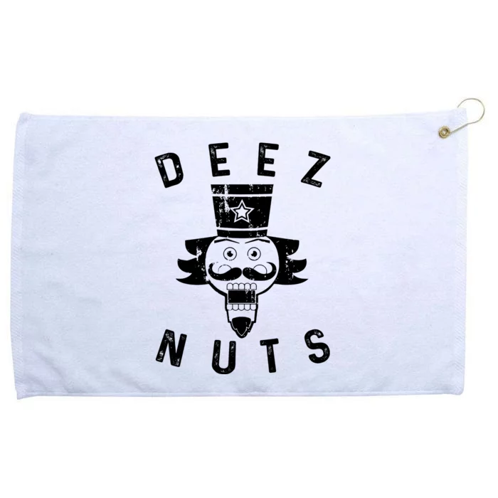 Crazy Dog Deez Nuts Funny Grommeted Golf Towel