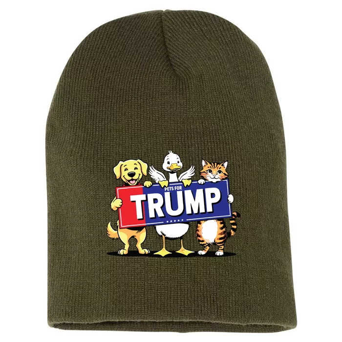 Cat Duck Dog Pets For Trump Short Acrylic Beanie