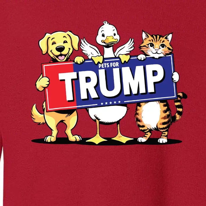 Cat Duck Dog Pets For Trump Toddler Sweatshirt