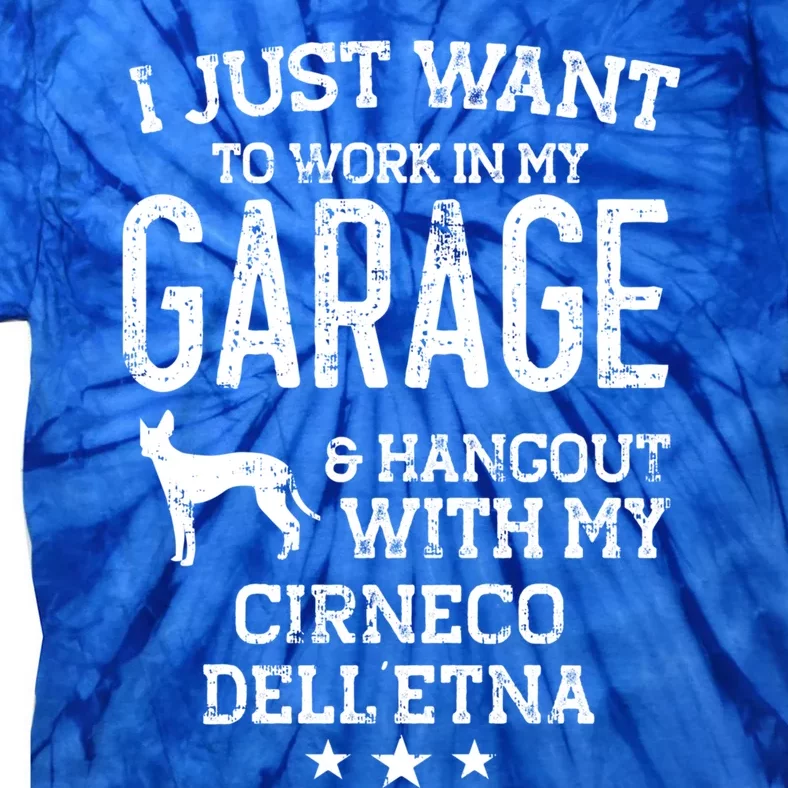 Cirneco Dell’etna Dad Car Garage Hangout Gift Tie-Dye T-Shirt