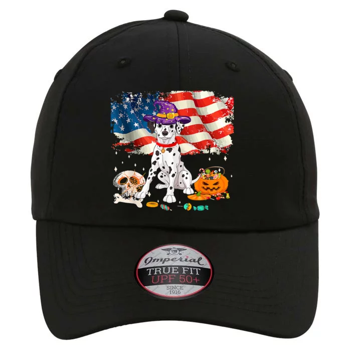 Cute Dog Dalmatian Witch Flag Candy Halloween Spooky Season Gift The Original Performance Cap