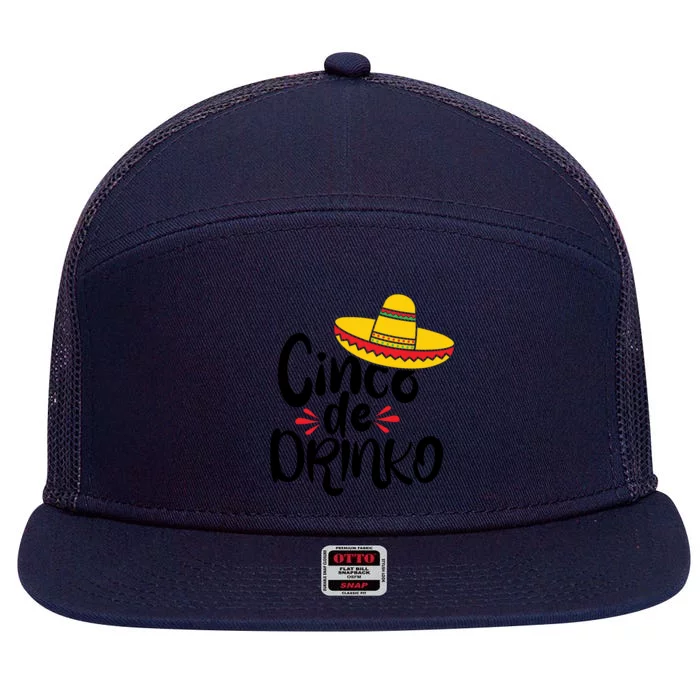 Cinco De Drinko 7 Panel Mesh Trucker Snapback Hat