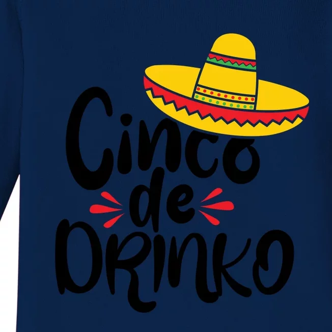 Cinco De Drinko Baby Long Sleeve Bodysuit