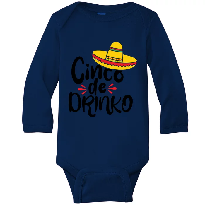 Cinco De Drinko Baby Long Sleeve Bodysuit