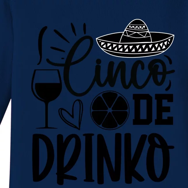 Cinco De Drinko Baby Long Sleeve Bodysuit