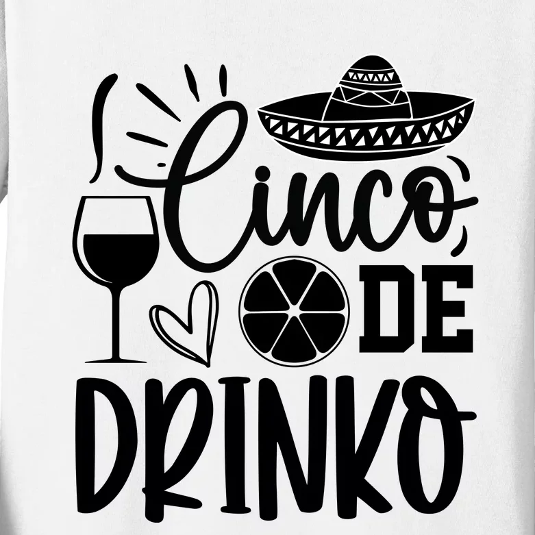 Cinco De Drinko Kids Long Sleeve Shirt