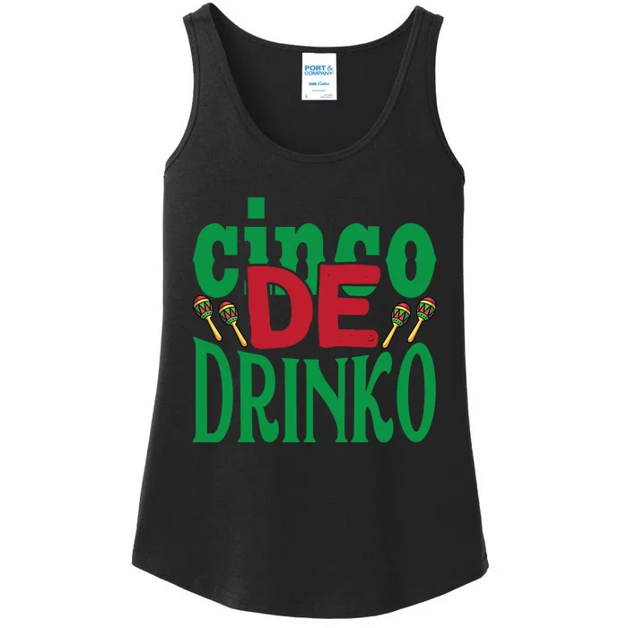 Cinco De Drinko 3 Ladies Essential Tank