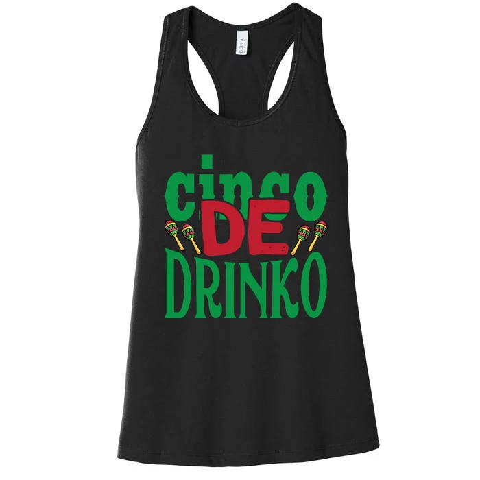 Cinco De Drinko 3 Women's Racerback Tank