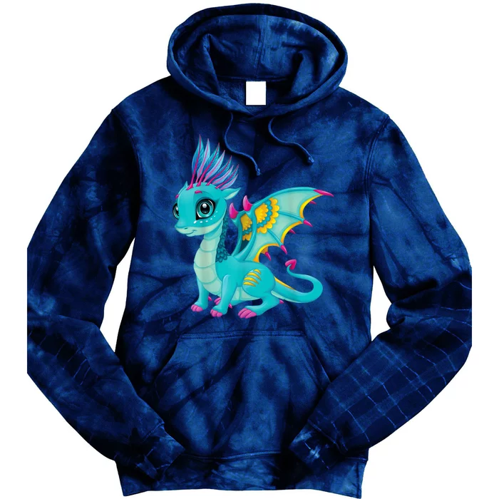 Cute Dragon Design Tie Dye Hoodie