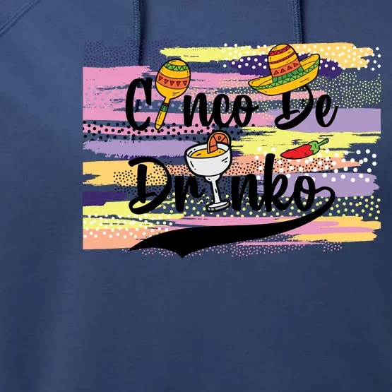 Cinco De Drinko Cinco De Mayo Sub Performance Fleece Hoodie