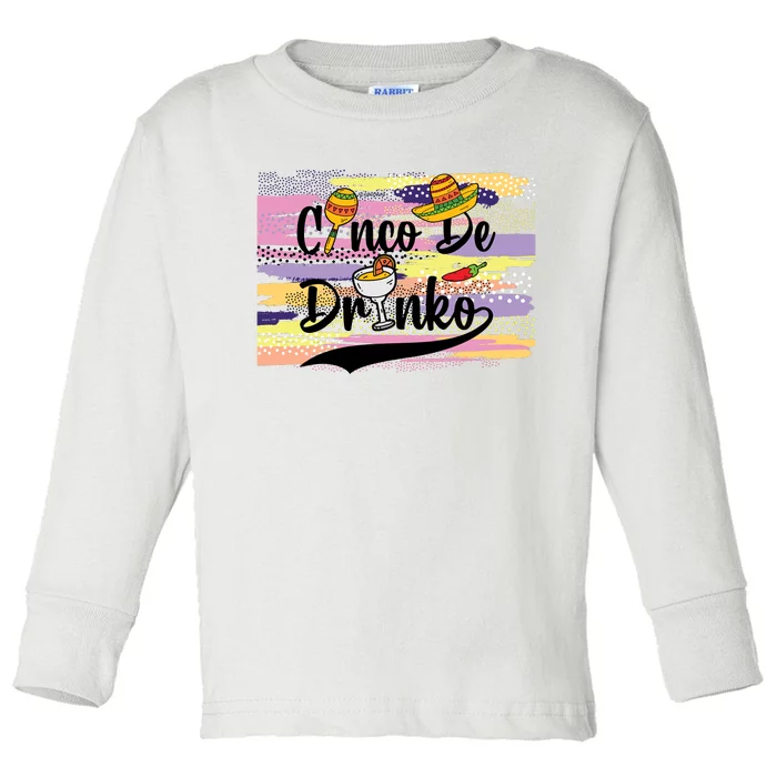 Cinco De Drinko Cinco De Mayo Sub Toddler Long Sleeve Shirt