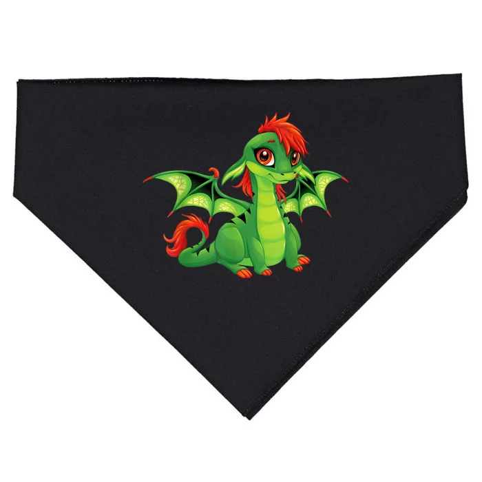 Cute Dragon Design USA-Made Doggie Bandana