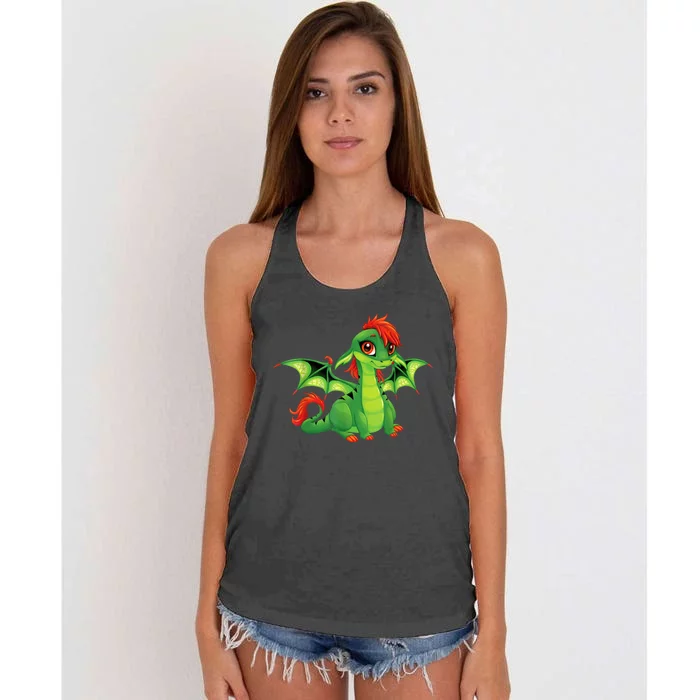 Cute Dragon Design Women's Knotted Racerback Tank