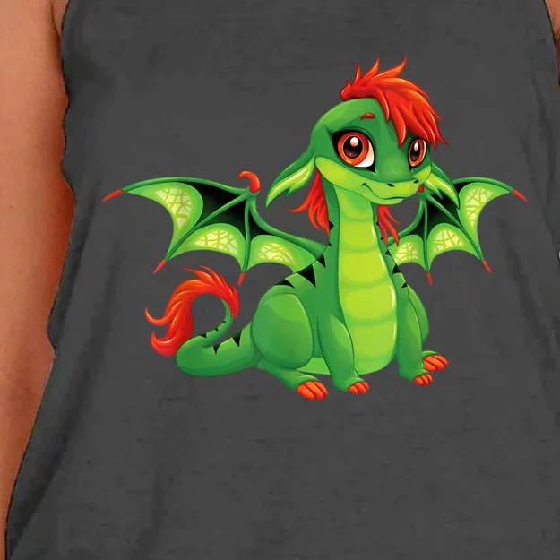 Cute Dragon Design Women's Knotted Racerback Tank