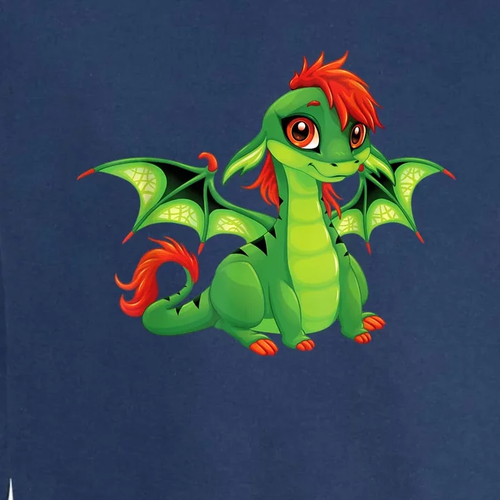 Cute Dragon Design Garment-Dyed Sweatshirt