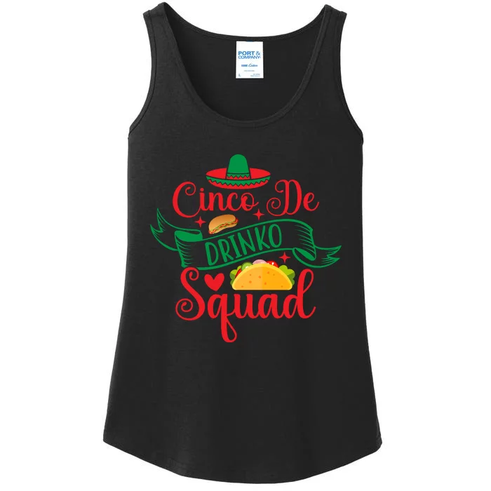 Cinco De Drinko Squad Ladies Essential Tank