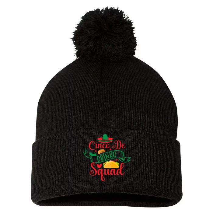 Cinco De Drinko Squad Pom Pom 12in Knit Beanie