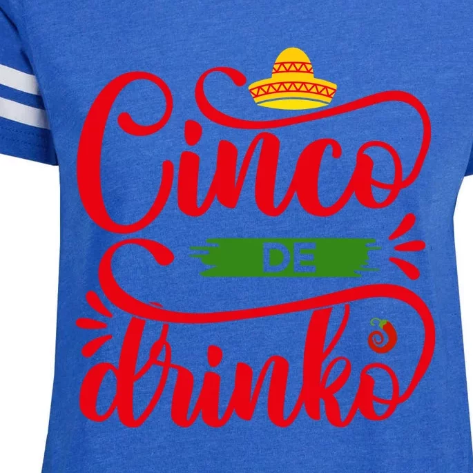 Cinco De Drinko T S Enza Ladies Jersey Football T-Shirt