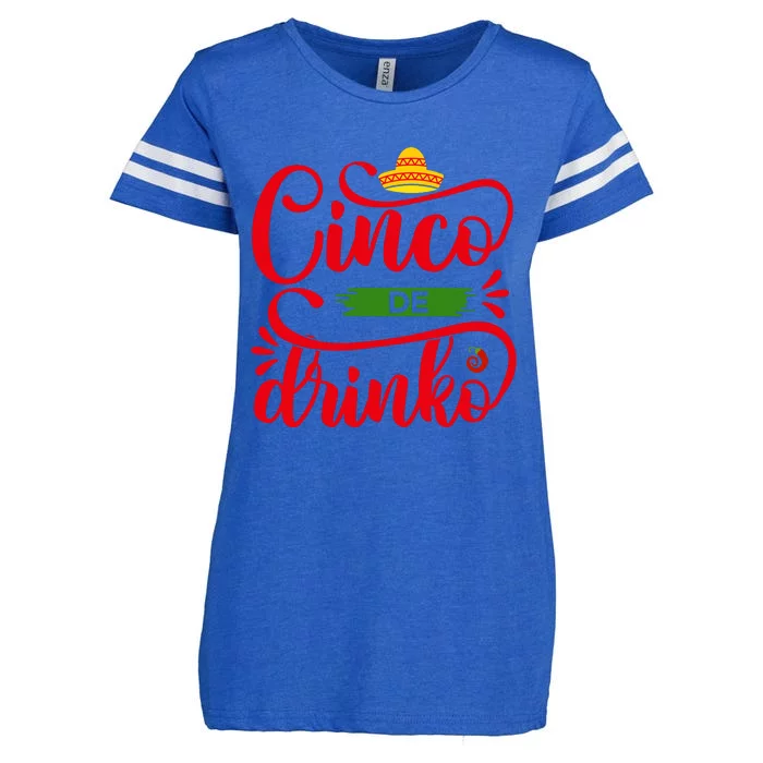 Cinco De Drinko T S Enza Ladies Jersey Football T-Shirt