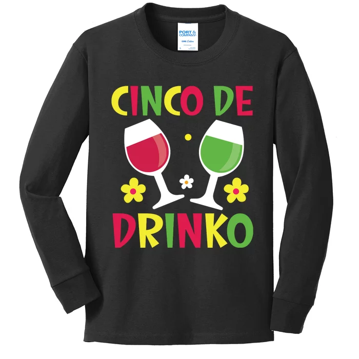 Cinco De Drinko T Kids Long Sleeve Shirt