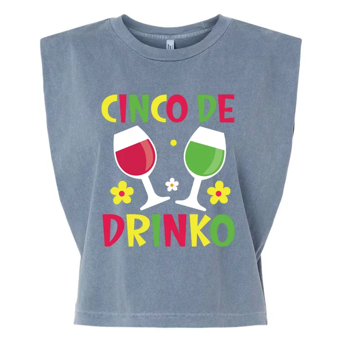 Cinco De Drinko T Garment-Dyed Women's Muscle Tee