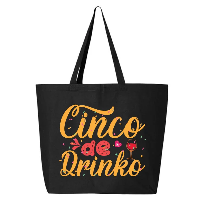 Cinco De Drinko Typography 25L Jumbo Tote