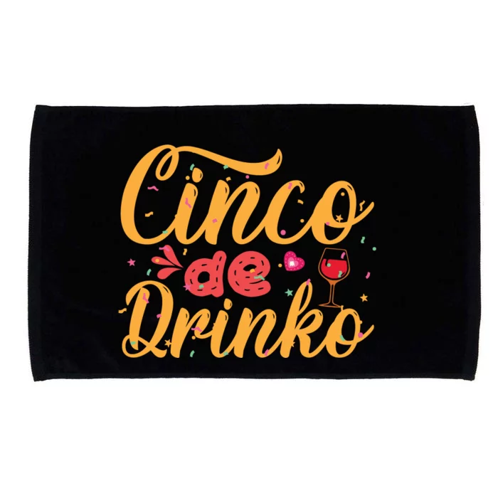 Cinco De Drinko Typography Microfiber Hand Towel