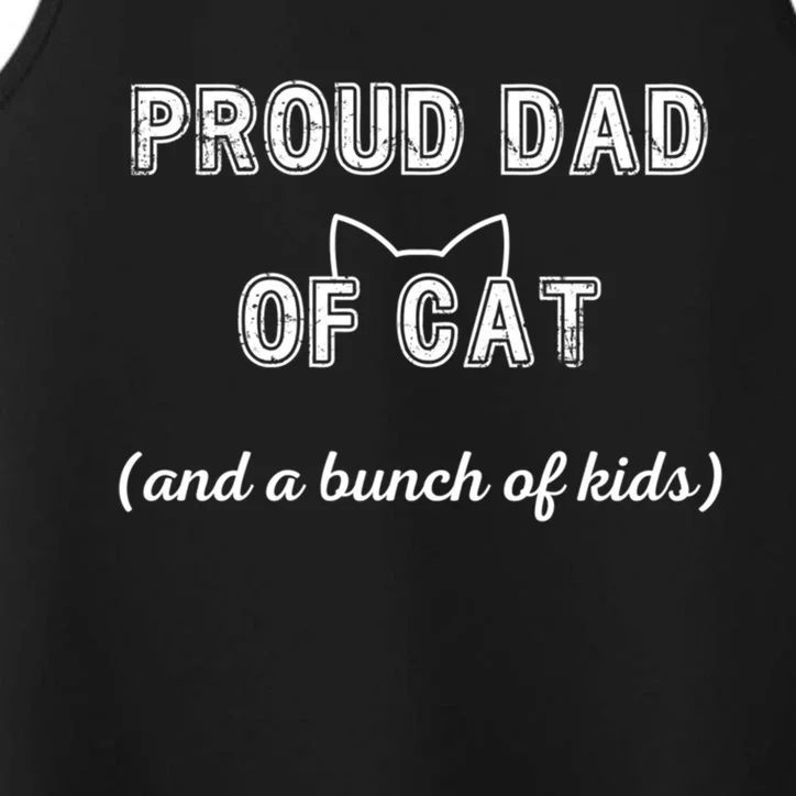 Cat Dad Dad Of Cat Proud Dad New Father Cat FatherS Day Gift Performance Tank