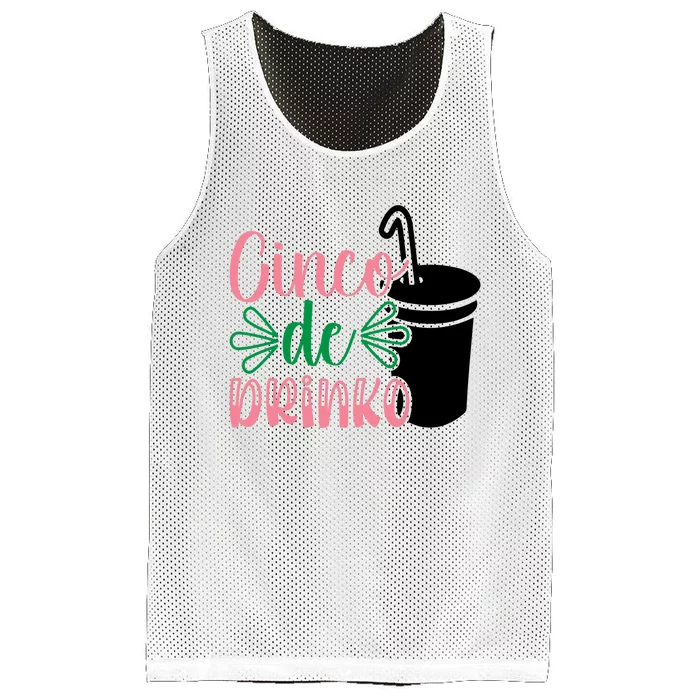 Cinco De Drinko, Cinco De Mayo Mesh Reversible Basketball Jersey Tank