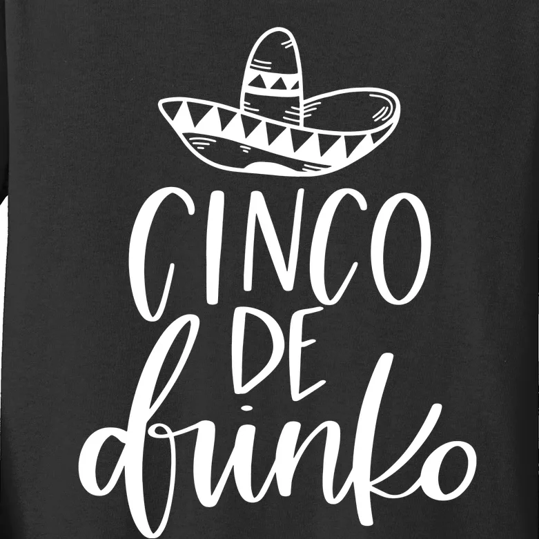 Cinco De Drinko Kids Long Sleeve Shirt