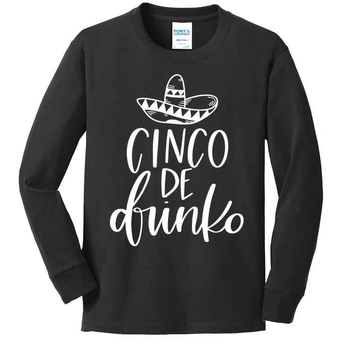 Cinco De Drinko Kids Long Sleeve Shirt