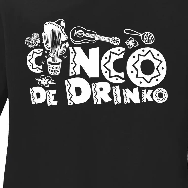 Cinco De Drinko Light Ladies Long Sleeve Shirt