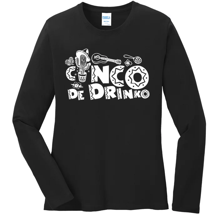 Cinco De Drinko Light Ladies Long Sleeve Shirt