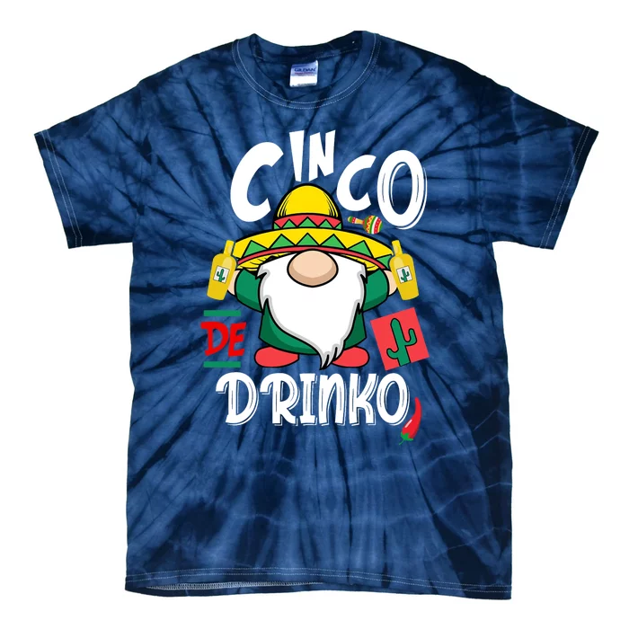 Cinco De Drinko Gnome Tie-Dye T-Shirt