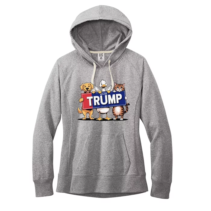 Cat Duck Dog Pets For Trump Gift Women's Fleece Hoodie