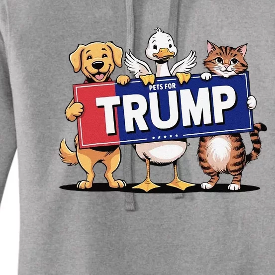 Cat Duck Dog Pets For Trump Gift Women's Pullover Hoodie