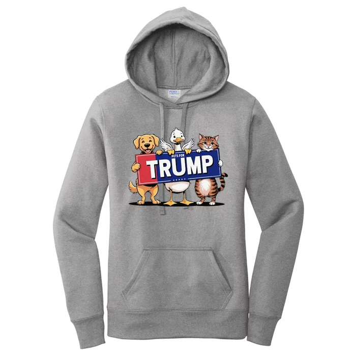 Cat Duck Dog Pets For Trump Gift Women's Pullover Hoodie