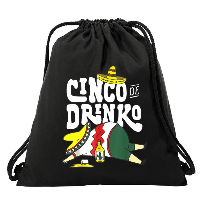 Cinco Drinko De Mayo Fiesta Squad Mexican Party 5 De Mayo Drawstring Bag