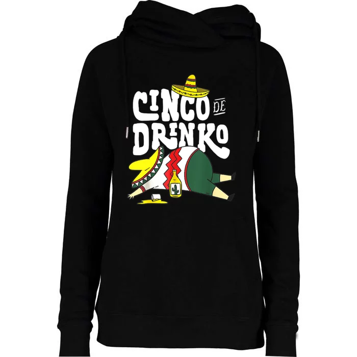 Cinco Drinko De Mayo Fiesta Squad Mexican Party 5 De Mayo Womens Funnel Neck Pullover Hood