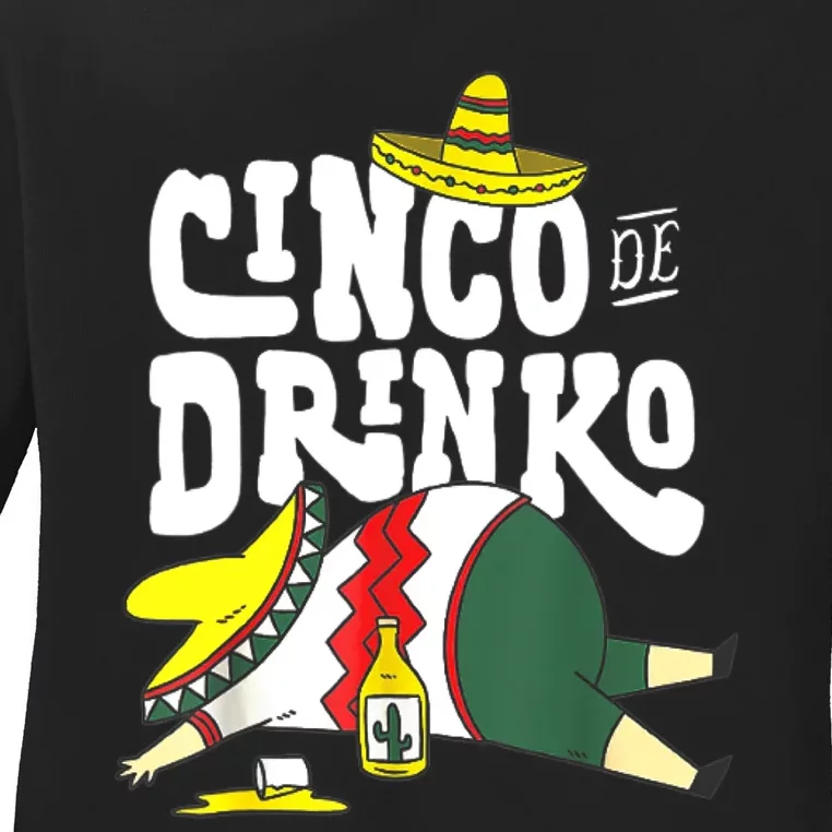 Cinco Drinko De Mayo Fiesta Squad Mexican Party 5 De Mayo Ladies Long Sleeve Shirt