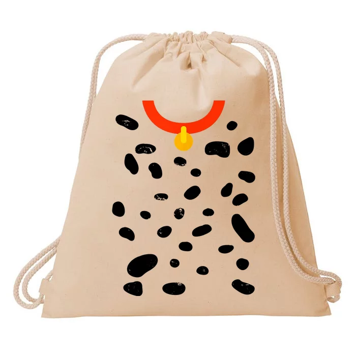 Cute Dalmatian Dog Costume Drawstring Bag