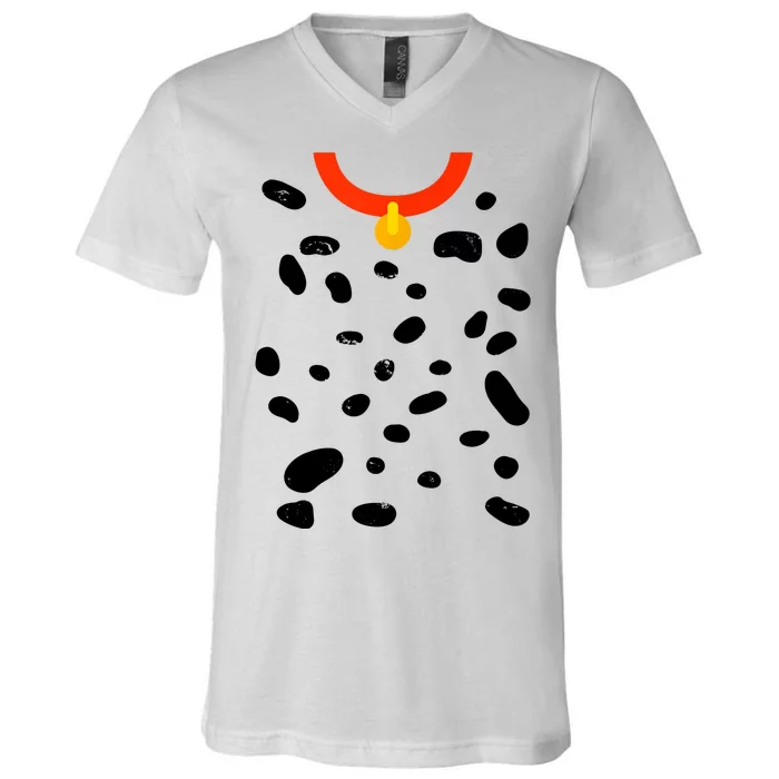 Cute Dalmatian Dog Costume V-Neck T-Shirt