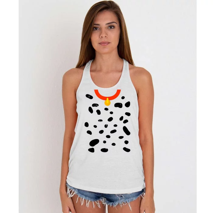 Cute Dalmatian Dog Costume Women's Knotted Racerback Tank